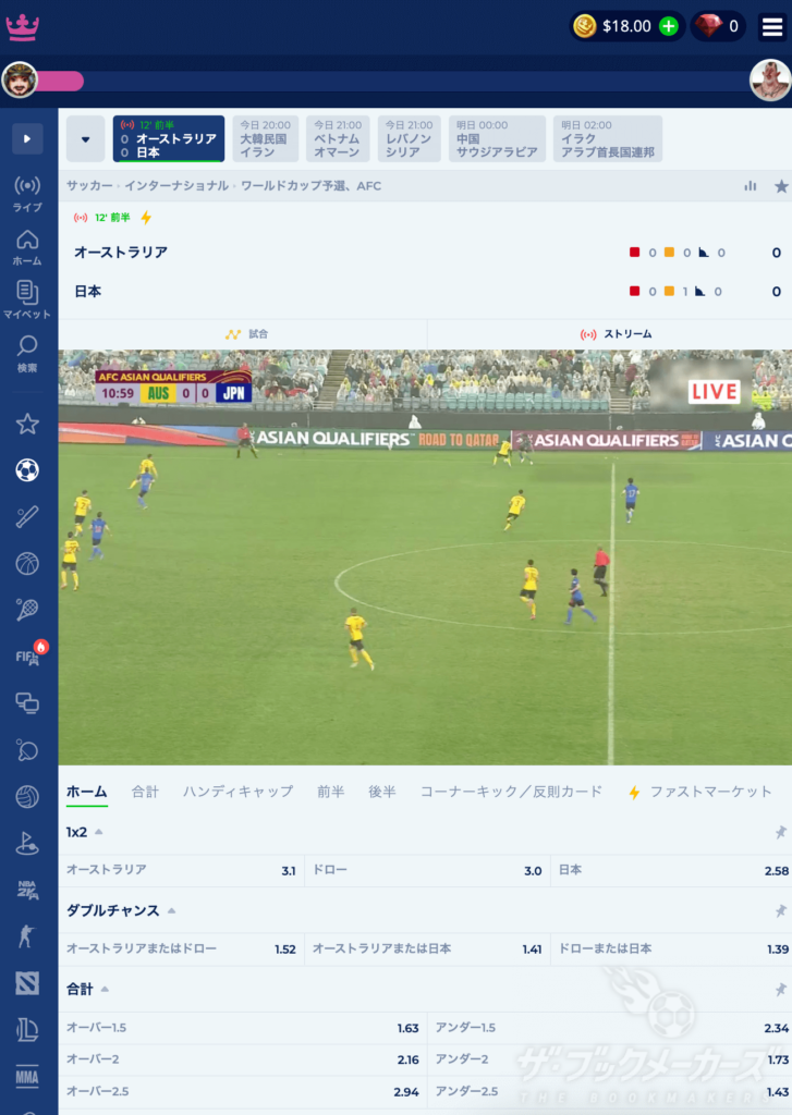 サッカー日本代表・オーストラリア戦