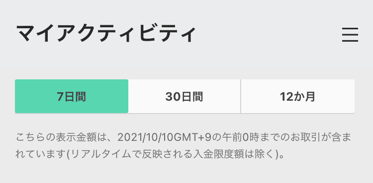 bet365 マイアクティビティ
