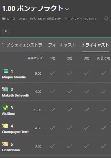 1.00ポンテフラクト/トライキャスト