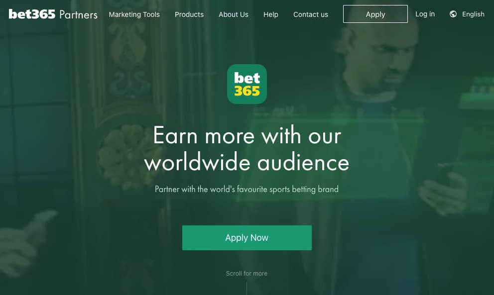 bet365パートナーズのログイン画面