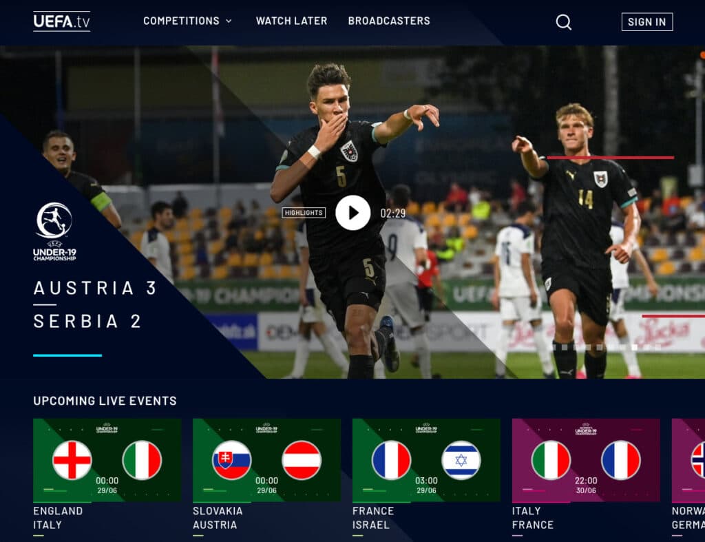 UEFA.tv公式