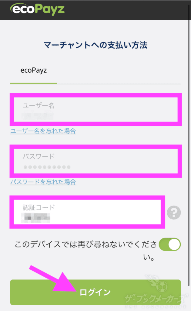 ギャンボラエコペイズ入金