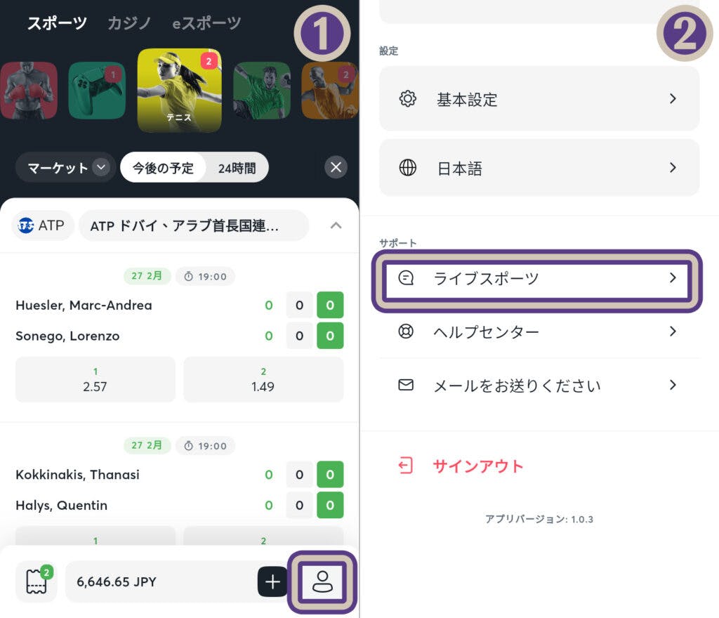 Sportsbet.ioアプリの日本語チャットサポート
