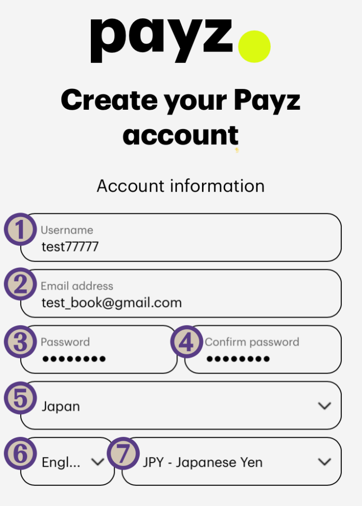 ペイズ（payz）のアカウント作成・登録手順