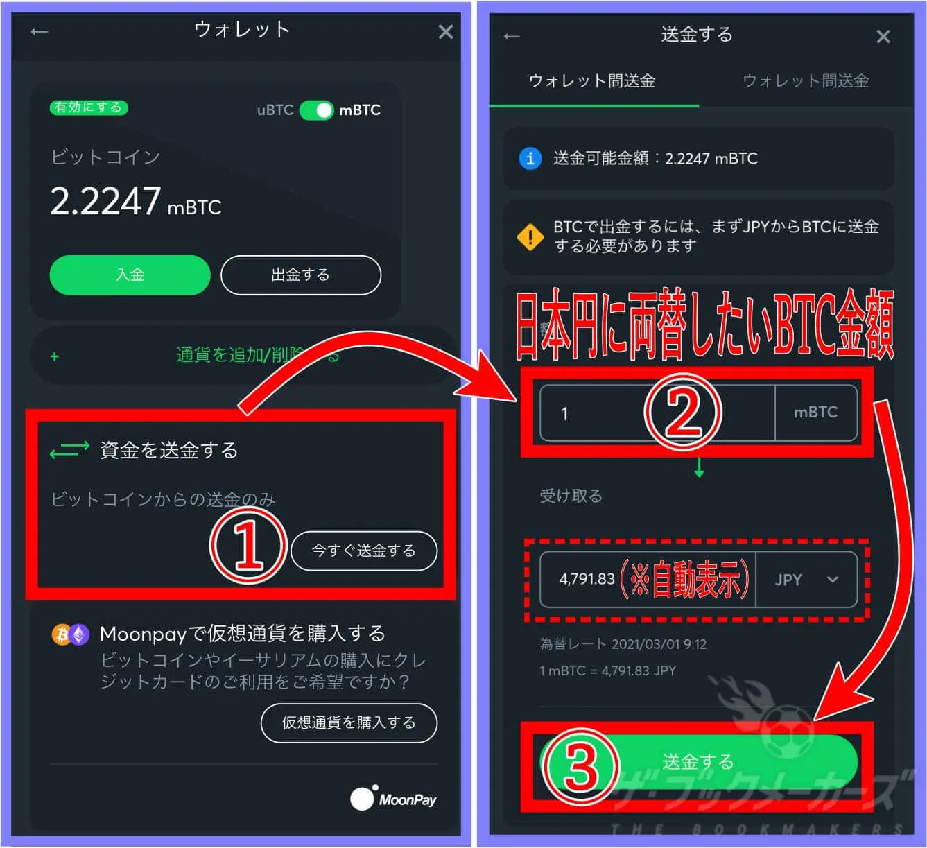 ウォレット間送金