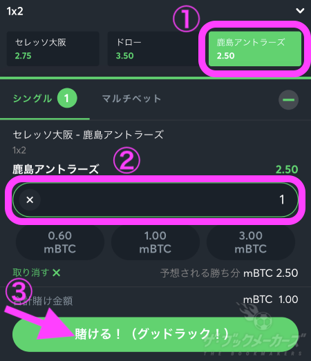 賭け方