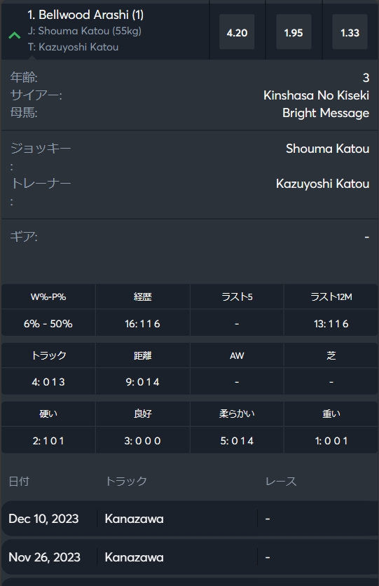 アイオー競馬 賭け方6