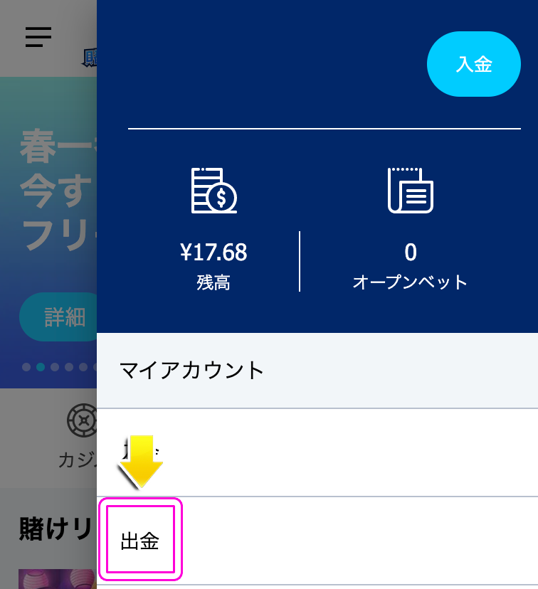賭けリン出金方法