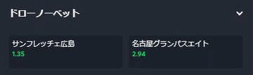 Sportsbet.ioドローノーベット(引き分け返金)